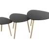 Lot De 3 Tables à Café Gigogne En Bois Noir Et Pieds En Bois D'Hévéa 1 Lot De 3 Tables à Café Gigogne En Bois Noir Et Pieds En Bois D'Hévéa -Vous savez quand c'est un magasin de meubles. table basse 9513863