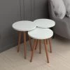 Lot De 3 Tables D'appoint Herrljunga Trépied Blanc [en.casa] -Vous savez quand c'est un magasin de meubles. table basse 9513989