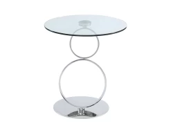 Table D'appoint JOLINE - Verre Trempé Transparent & Pied Acier 5 Table D'appoint JOLINE - Verre Trempé Transparent & Pied Acier -Vous savez quand c'est un magasin de meubles. table d appoint 352205