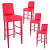 TONY - Lot De 4 Tabourets Laqués Rouge Et Assise Simili Rouge 1 TONY - Lot De 4 Tabourets Laqués Rouge Et Assise Simili Rouge -Vous savez quand c'est un magasin de meubles. tabouret de bar 10198333
