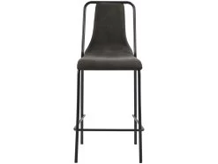 HARLEM - Chaises De Bar Industrielle Microfibre Vintage Marron Foncé Pieds Métal Noir (x2) 11 HARLEM - Chaises De Bar Industrielle Microfibre Vintage Marron Foncé Pieds Métal Noir (x2) -Vous savez quand c'est un magasin de meubles. tabouret de bar 10443669