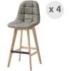 OWEN OAK - Chaise De Bar Vintage Microfibre Marron Clair Pieds Chêne(x4) 2 OWEN OAK - Chaise De Bar Vintage Microfibre Marron Clair Pieds Chêne(x4) -Vous savez quand c'est un magasin de meubles. tabouret de bar 10443803