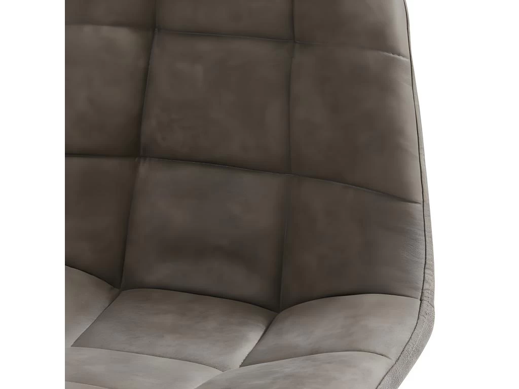 OWEN OAK - Chaise De Bar Vintage Microfibre Marron Clair Pieds Chêne(x4) 7 OWEN OAK - Chaise De Bar Vintage Microfibre Marron Clair Pieds Chêne(x4) – Image 5