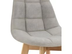 OWEN - Chaise De Bar Scandinave Tissu Lin Pied Hêtre (x4) -Vous savez quand c'est un magasin de meubles. tabouret de bar 10443869