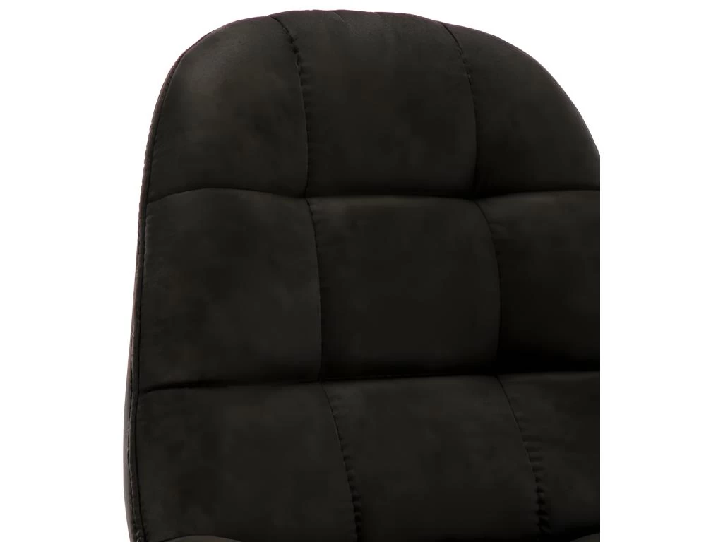 HENRICK - Tabouret Microfibre Vintage Marron Foncé Pied Brossé (x2) 5 HENRICK - Tabouret Microfibre Vintage Marron Foncé Pied Brossé (x2) – Image 3