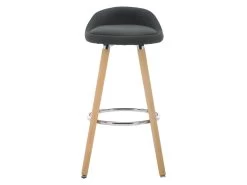 JENSEN - Tabouret De Bar Scandinave Tissu Anthracite Pieds Hêtre (x4) -Vous savez quand c'est un magasin de meubles. tabouret de bar 10444193