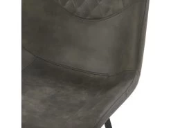 QUEENS - Chaises De Bar Industrielle Microfibre Vintage Marron Foncé Pieds Métal Noir (x4) -Vous savez quand c'est un magasin de meubles. tabouret de bar 10444205