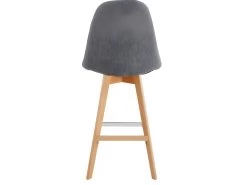 OWEN - Chaise De Bar Tissu Scandinave Patchwork Noir Pieds Hêtre (x2) 9 OWEN - Chaise De Bar Tissu Scandinave Patchwork Noir Pieds Hêtre (x2) -Vous savez quand c'est un magasin de meubles. tabouret de bar 10444367