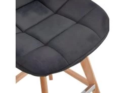 OWEN - Chaise De Bar Scandinave Tissu Anthracite Pied Hêtre (x4) -Vous savez quand c'est un magasin de meubles. tabouret de bar 10444513