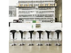 Lot De 2 Tabourets De Bar En ABS Plastique Noir Pivotants Et Réglables En Hauteur 65 - 85 Cm Pour Bar Cuisine Salon -Vous savez quand c'est un magasin de meubles. tabouret de bar 10445173