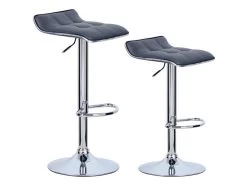 Lot De 2 Tabourets De Bar En Synthétique De Haute Qualité Ensemble Rotatif à 360 ° Noir 19_0000439 -Vous savez quand c'est un magasin de meubles. tabouret de bar 10445425