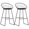Lot De Deux Tabourets De Bar Design Chaise Siège Synthétique Noir Acier 1202176 -Vous savez quand c'est un magasin de meubles. tabouret de bar 10445435