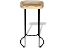 Lot De Deux Tabourets De Bar Design Chaise Siège 2 Pcs Bois De Manguier Massif 1202061 -Vous savez quand c'est un magasin de meubles. tabouret de bar 10445447