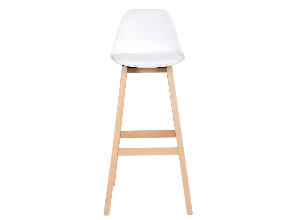 Ensemble De 2 Chaises De Comptoir De Cuisine De Petit-déjeuner Tabourets De Bar Blanc 19_0000591 4 Ensemble De 2 Chaises De Comptoir De Cuisine De Petit-déjeuner Tabourets De Bar Blanc 19_0000591 – Image 2