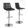 KAYELLES Lot De 2 Tabourets De Bar Matelassés SID (noir) -Vous savez quand c'est un magasin de meubles. tabouret de bar 10445647