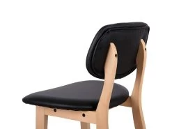 Tabourets De Bar En Synthétique Avec Structure En Bois Set De 2 Pièces Noir 19_0000449 -Vous savez quand c'est un magasin de meubles. tabouret de bar 10445665