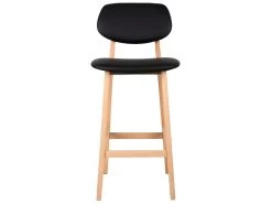Tabourets De Bar En Synthétique Avec Structure En Bois Set De 2 Pièces Noir 19_0000449 -Vous savez quand c'est un magasin de meubles. tabouret de bar 10445669