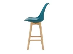 Lot De 2 Tabourets De Bar Siège Rembourré Plastique Synthétique Hêtre 105 Cm Turquoise 03_0002783 -Vous savez quand c'est un magasin de meubles. tabouret de bar 10445969