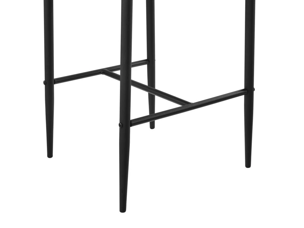 Lot De 2 Tabourets De Bar Chaises Avec Pieds En Acier Assise Synthétique Et Hauteur D'assise 66 Cm Noir 03_0005787 5 Lot De 2 Tabourets De Bar Chaises Avec Pieds En Acier Assise Synthétique Et Hauteur D'assise 66 Cm Noir 03_0005787 – Image 3