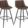 Tabouret De Bar Avec Revêtement En Synthétique Marron 19_0000230 -Vous savez quand c'est un magasin de meubles. tabouret de bar 10446261