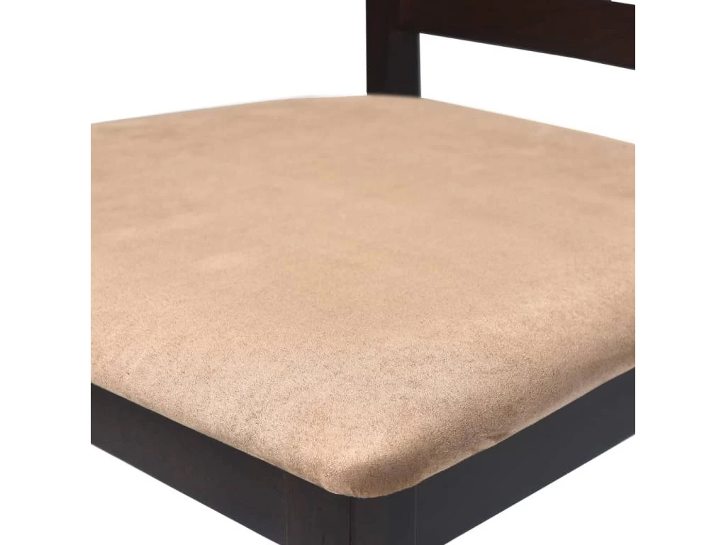 Lot De Deux Tabourets De Bar Design Chaise Siège Bois Marron Et Beige 1202076 7 Lot De Deux Tabourets De Bar Design Chaise Siège Bois Marron Et Beige 1202076 – Image 5