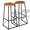 Lot De Deux Tabourets De Bar Design Chaise Siège Teck Massif Marron 1202160 -Vous savez quand c'est un magasin de meubles. tabouret de bar 10446331