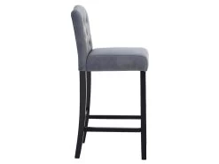 Tabouret De Bar En Lin Avec Structure En Bois Lot De 2 Pièces Gris Foncé 19_0000442 -Vous savez quand c'est un magasin de meubles. tabouret de bar 10446437