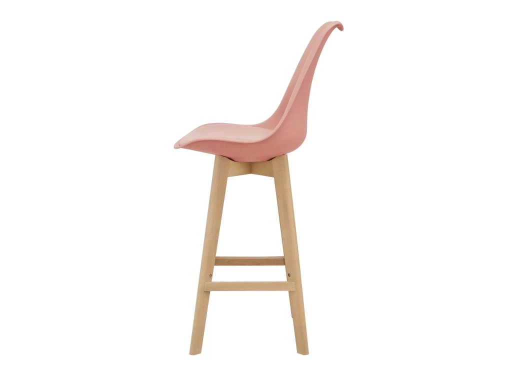 Lot De 2 Tabourets De Bar Siège Avec Dossier Et Repose-pied Hêtre 105 Cm Rose 03_0002782 5 Lot De 2 Tabourets De Bar Siège Avec Dossier Et Repose-pied Hêtre 105 Cm Rose 03_0002782 – Image 3