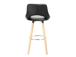 Tabouret De Bar En Synthétique Avec Dossier Et Repose-pieds Lot De 2 Piècesnoir19_0000552 -Vous savez quand c'est un magasin de meubles. tabouret de bar 10446599