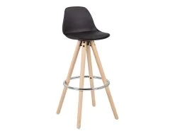 Lot De 2 Tabourets De Bar Pied En Bois Noir 19_0000554 -Vous savez quand c'est un magasin de meubles. tabouret de bar 10446619