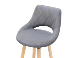 Tabouret De Bar En Lin Avec Dossier Et Repose-pieds, Lot De 2 Pièces Gris Foncé 19_0000553 -Vous savez quand c'est un magasin de meubles. tabouret de bar 10446785