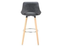 Tabouret De Bar En Lin Avec Dossier Et Repose-pieds, Lot De 2 Pièces Gris Foncé 19_0000553 -Vous savez quand c'est un magasin de meubles. tabouret de bar 10446787