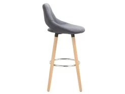 Tabouret De Bar En Lin Avec Dossier Et Repose-pieds, Lot De 2 Pièces Gris Foncé 19_0000553 -Vous savez quand c'est un magasin de meubles. tabouret de bar 10446789