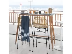 Tabouret Haut Kubu Rotin Métal Atmosphera - Naturel Clair 9 Tabouret Haut Kubu Rotin Métal Atmosphera - Naturel Clair -Vous savez quand c'est un magasin de meubles. tabouret de bar 10446827