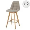 OWEN - Chaise De Bar Scandinave Tissu Lin Pied Hêtre (x2) 1 OWEN - Chaise De Bar Scandinave Tissu Lin Pied Hêtre (x2) -Vous savez quand c'est un magasin de meubles. tabouret de bar 10480585