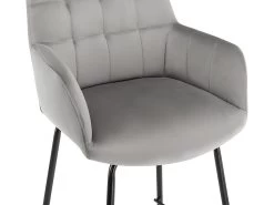 Lot De 2 Tabourets De Bar En Velours Et Métal - Gris - PEGA De Pascal MORABITO -Vous savez quand c'est un magasin de meubles. tabouret de bar 1319283