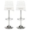 Lot De 2 Tabourets De Bar CLARK - Polypropylène - Blanc Dolomite -Vous savez quand c'est un magasin de meubles. tabouret de bar 227473