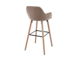 Tabouret De Bar En Velours Et Pieds Bois De Hêtre - Beige - ELEANA 10 Tabouret De Bar En Velours Et Pieds Bois De Hêtre - Beige - ELEANA -Vous savez quand c'est un magasin de meubles. tabouret de bar 4006343