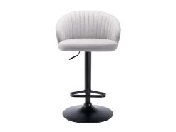Lot De 2 Tabourets De Bar En Tissu Et Métal - Gris - DORALIZ -Vous savez quand c'est un magasin de meubles. tabouret de bar 493931