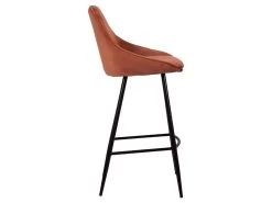 Lot De 2 Tabourets De Bar - Velours - Terracotta - MASURIE -Vous savez quand c'est un magasin de meubles. tabouret de bar 497427