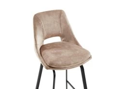 Lot De 2 Tabourets De Bar - Velours Et Métal - Beige - KELINE 15 Lot De 2 Tabourets De Bar - Velours Et Métal - Beige - KELINE -Vous savez quand c'est un magasin de meubles. tabouret de bar 498371