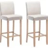 Lot De 2 Tabourets De Bar - Tissu - Beige - ROVIGO -Vous savez quand c'est un magasin de meubles. tabouret de bar 499991