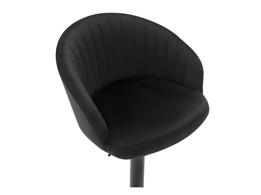 Lot De 2 Tabourets De Bar En Velours Et Métal - Noir - DORALIZ 9 Lot De 2 Tabourets De Bar En Velours Et Métal - Noir - DORALIZ – Image 7