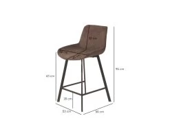 Lot De 2 Tabourets Tissu Marron Doux Avec Piétement Métal - MANHATTAN 10 Lot De 2 Tabourets Tissu Marron Doux Avec Piétement Métal - MANHATTAN -Vous savez quand c'est un magasin de meubles. tabouret de bar 9145737