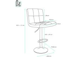 KAYELLES Lot De 2 Tabourets Bar Matelassés Confort Réglable SIVAN (Noir) -Vous savez quand c'est un magasin de meubles. tabouret de bar 9145791