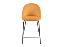 Lot De 2 Chaises De Bar En Velours Jaune Piètement Métal Noir - FARA -Vous savez quand c'est un magasin de meubles. tabouret de bar 9145931