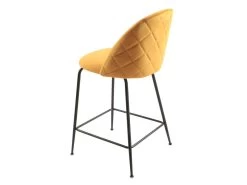 Lot De 2 Chaises De Bar En Velours Jaune Piètement Métal Noir - FARA -Vous savez quand c'est un magasin de meubles. tabouret de bar 9145935
