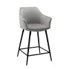 Chaise Haute De Bar En Velours Gris Clair Et Pieds Métal - CHIC 2 Chaise Haute De Bar En Velours Gris Clair Et Pieds Métal - CHIC -Vous savez quand c'est un magasin de meubles. tabouret de bar 9146047