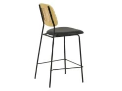 MEMPHIS - Chaise De Bar Simili Cuir Noir -Vous savez quand c'est un magasin de meubles. tabouret de bar 9146245