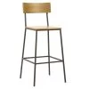 Tabouret De Bar Avec Dossier En Pin Et Métal Marron - LINEA -Vous savez quand c'est un magasin de meubles. tabouret de bar 9146279